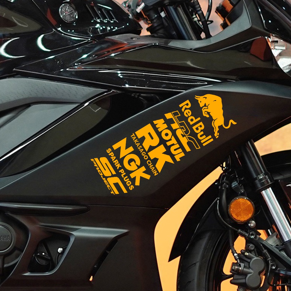 FENDER Bộ 2 Đề Can Phản Quang red bull Trang Trí Kính Chắn Gió Thân Xe Máy yamaha mio sporty aerox nmax