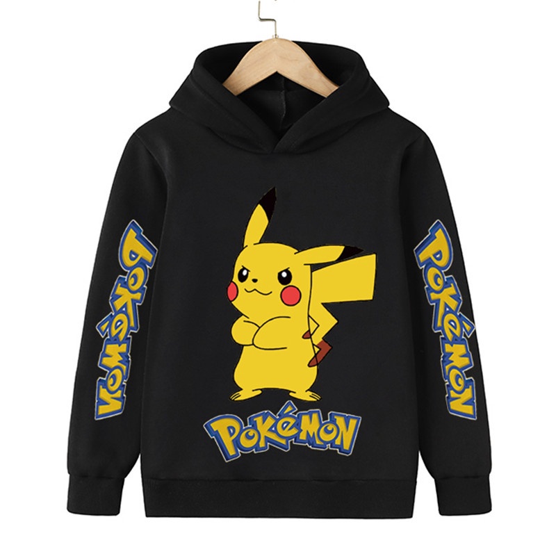 Áo Hoodie Tay Dài In Hình pikachu Ngộ Nghĩnh Cho Bé