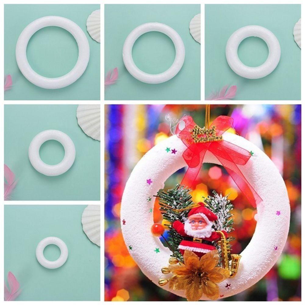 Muvako Khuôn Xốp polystyrene Hình Tròn Màu Trắng Trang Trí Giáng Sinh diy
