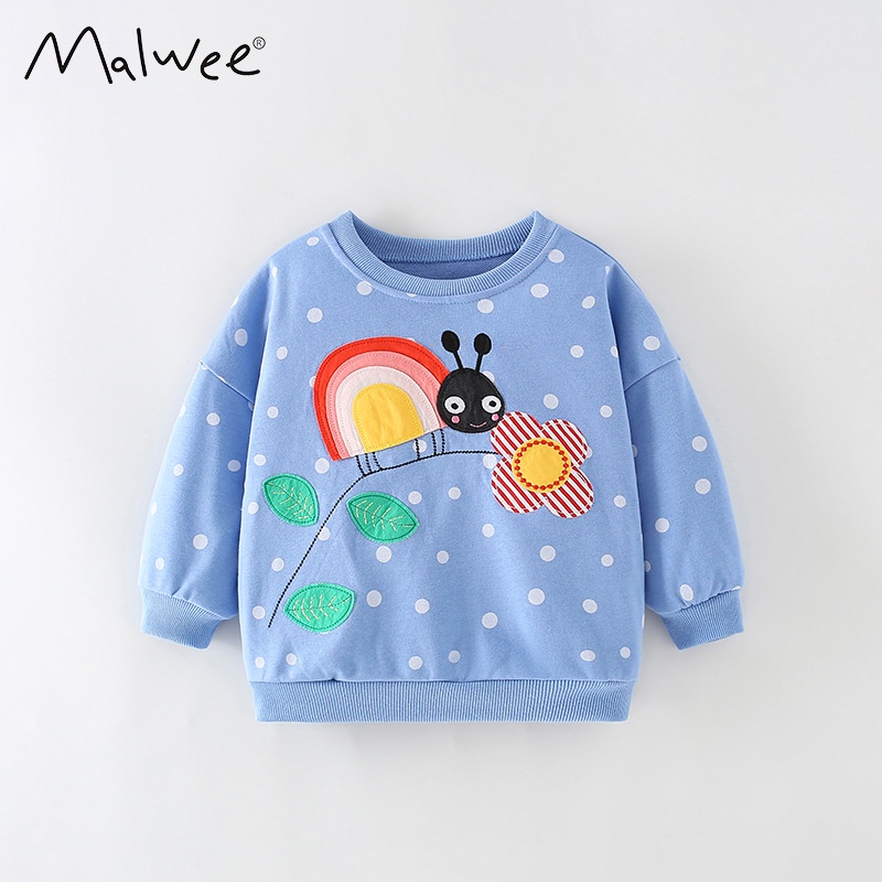 Áo Thun Dài Tay In Hình Kỳ Lân Cho Bé Gái 1-8 Tuổi