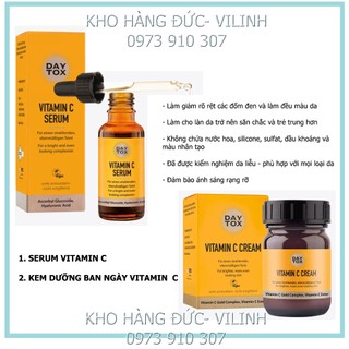 Daytox vitamin c: serum dưỡng da và kem ngày _ hàng đức nội địa