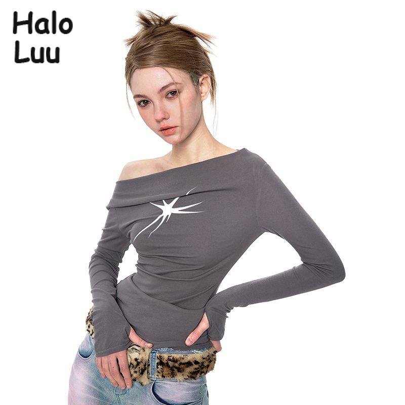 Halo  Luu áo phông áo thun nữ croptop baby tee Thời trang hàn quốc WTX2390AFB 36Z230908