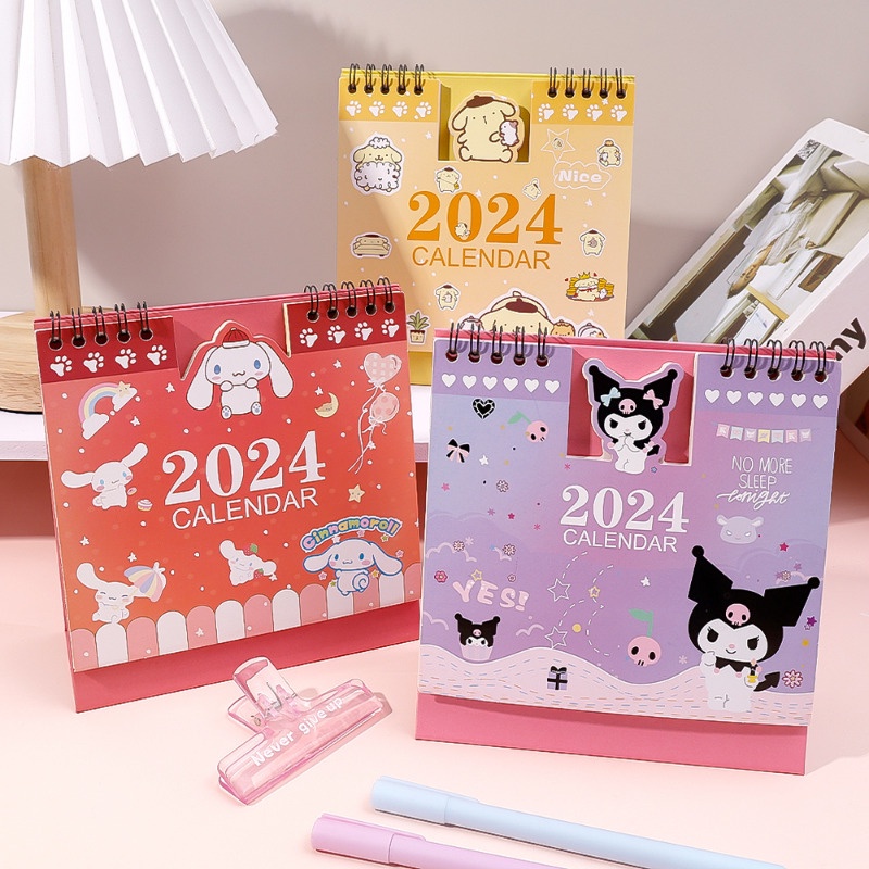 Lịch Để Bàn mini 2023-2024 In Họa Tiết anime Dành Cho Học Sinh / Văn Phòng