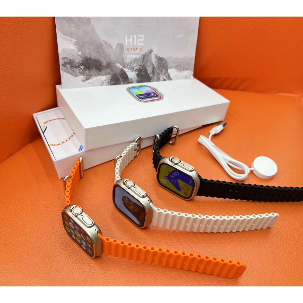 Đồng Hồ Thông Minh 2023 2.04 inch h12 ultra se os10 h11 Màn Hình Lcd 8 nfc Sạc Không Dây Chất Lượng Cao