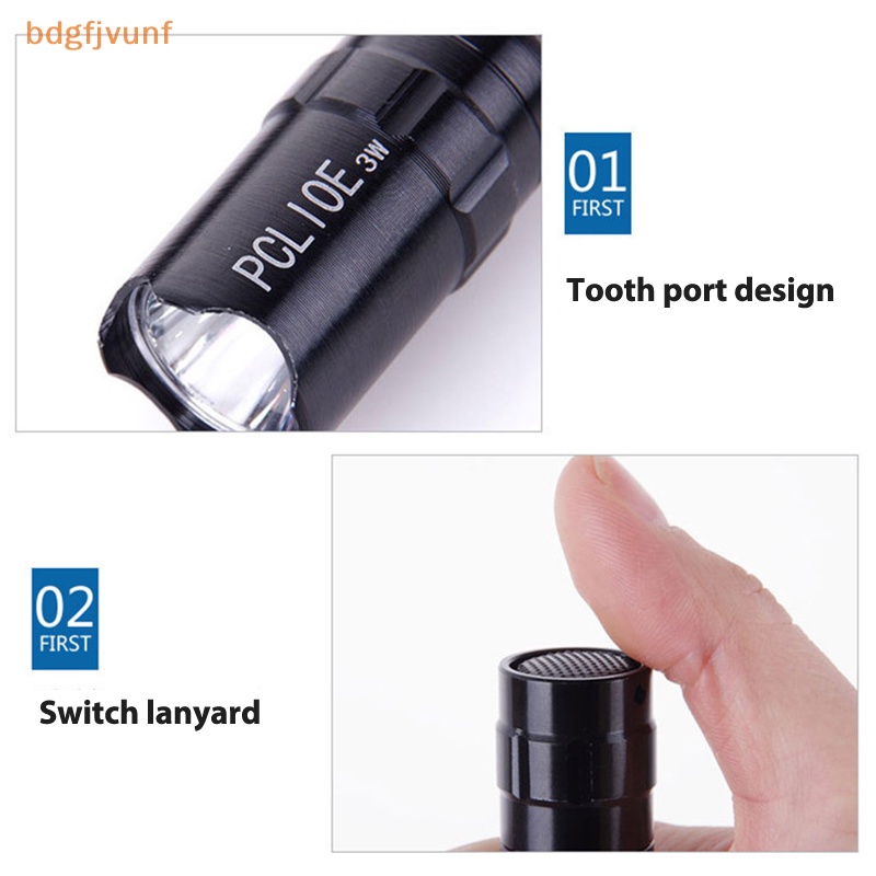 Bdgf Đèn Pin led mini Chống Thấm Nước Có Thể Phóng To Dùng Cho Cắm Trại Ngoài Trời vn