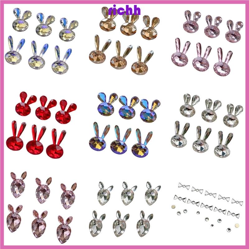 Richh Hộp Đá Đính Móng Tay 3d Sang Trọng