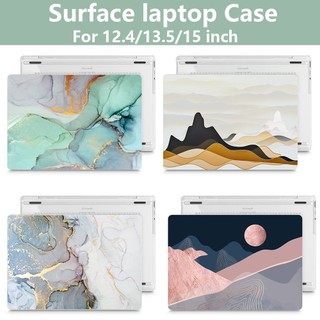 Mới bao da máy tính bảng họa tiết vân đá cho microsoft surface laptop go 13.5 12.4 inch 15 ốp