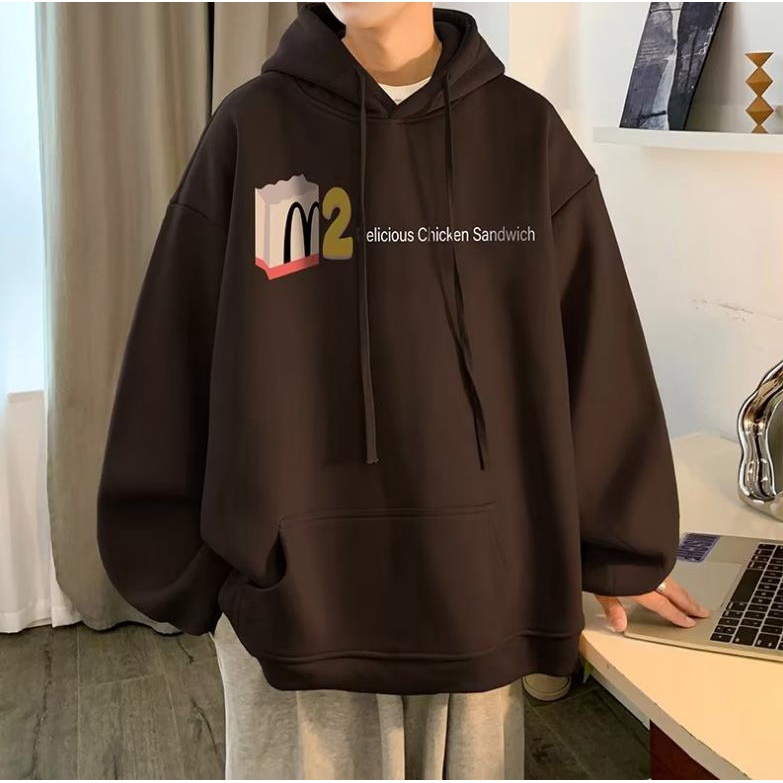 Áo hoodie nam big size M-8XLÁo Khoác hoodie Nhung Dày Tay Dài Dáng Rộng In Chữ Kiểu vintage Mỹ Thời Trang Mùa Thu Cho Nam