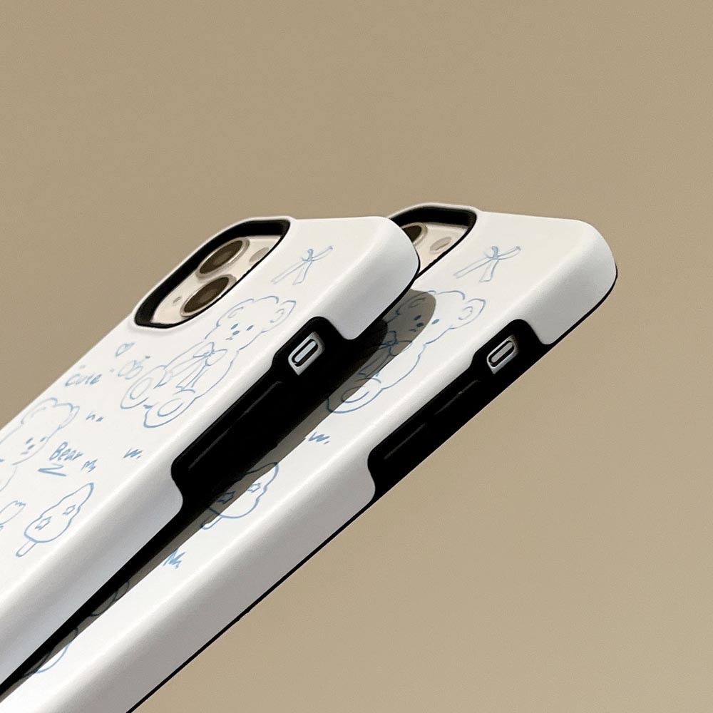 Ốp Điện Thoại Cứng Họa Tiết Gấu Dễ Thương Cho iphone 11 12 12pro 12promax 13 13pro 13promax 14 14pro 14promax