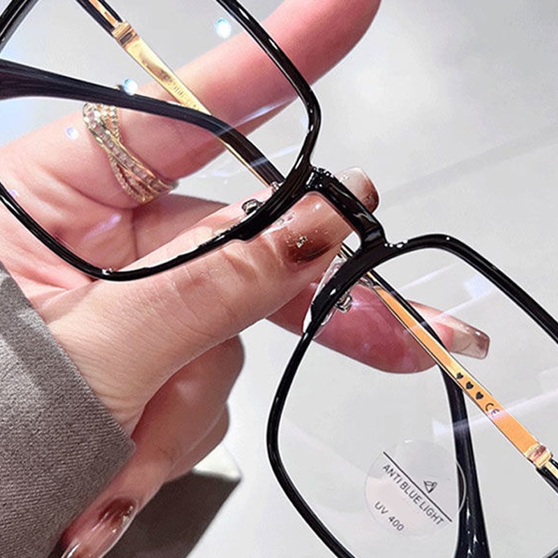 Mắt Kính Gọng Lớn Siêu Nhẹ Chống Ánh Sáng Xanh Thời Trang Cho Nam Và Nữ YR