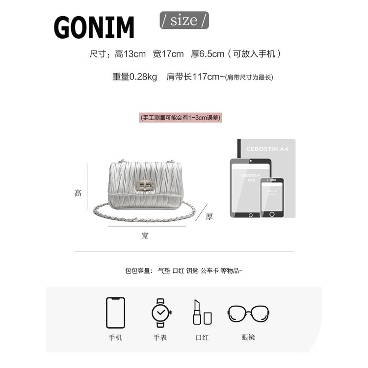 GONIM túi xách nữ túi đeo chéo kẹp nách đeo vai 2023NEW GDJ2390R8K 37Z230911