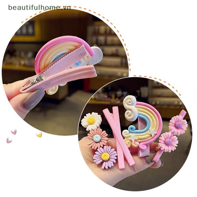Set 14 Kẹp Tóc Hình Thỏ Hoạt Hình Dễ Thương Cho Bé Gái