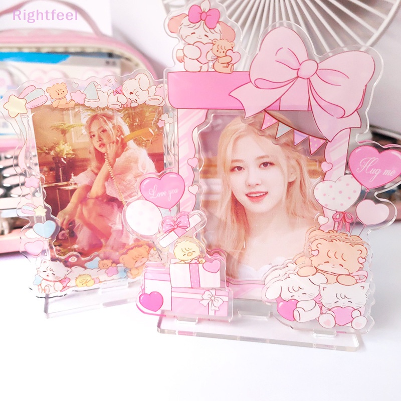 Giá Đỡ Trưng Bày Khung Ảnh Bằng acrylic Họa Tiết Hoạt Hình Dễ Thương Ngọt Ngào Mới