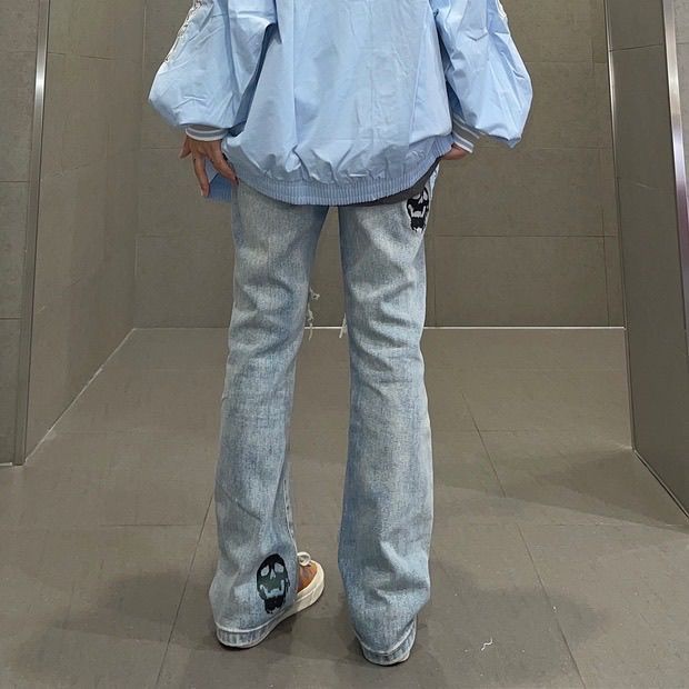 Mới Quần jeans Dài Ống Loe Thời Trang Dành Cho Nữ