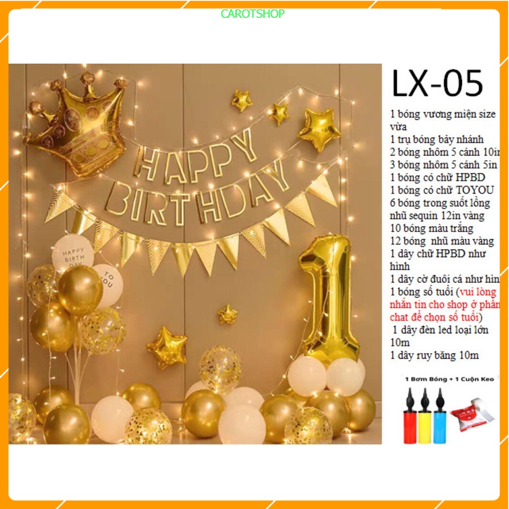 Set sinh nhật xinh yêu cho bé trai, bé gái phong cách