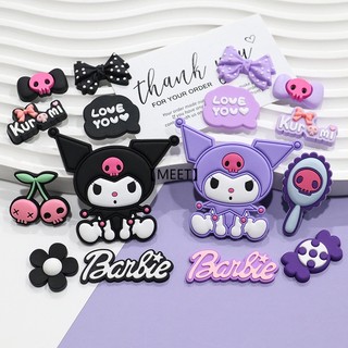 【MEET】8 Cái/gói Kuromi Cartoon Cao Su Mềm Phụ Kiện Trang Sức DIY Vỏ Điện Thoại Bộ Chất Liệu Bộ Phụ Kiện Cao Su Mềm PVC