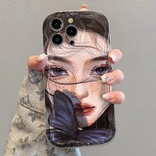 Phù Hợp Ốp Điện Thoại Họa Tiết Cô Gái Dễ Thương Cho iphone 11 12 pro max x xr xs max se 7 plus 8 plus 13 pro max 14 pro max