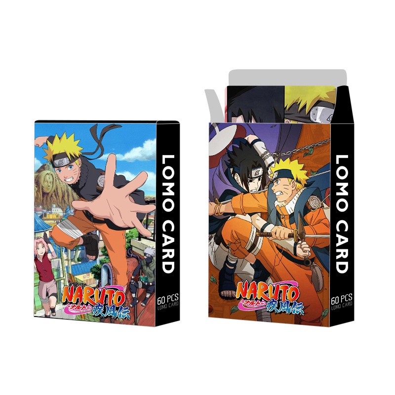 NARUTO Lomo Card Hokage Uzumaki Naruto Uchiha Sasuke Photocard 60pcs/box