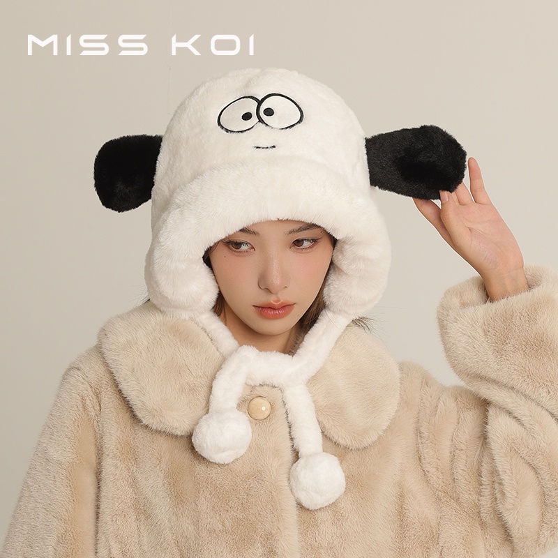 Misskoi Nón Lông Dày Dặn Giữ Ấm Tai Cún Con Dễ Thương Dành Cho Nữ