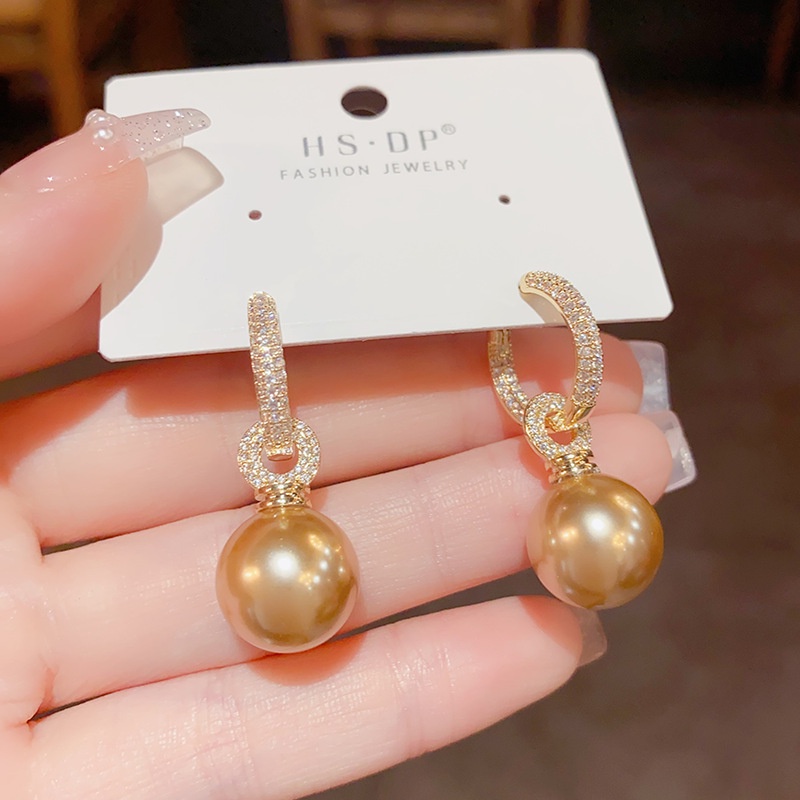 Bông Tai Đính Ngọc Trai Và Đá zircon Thời Trang Cho Nữ