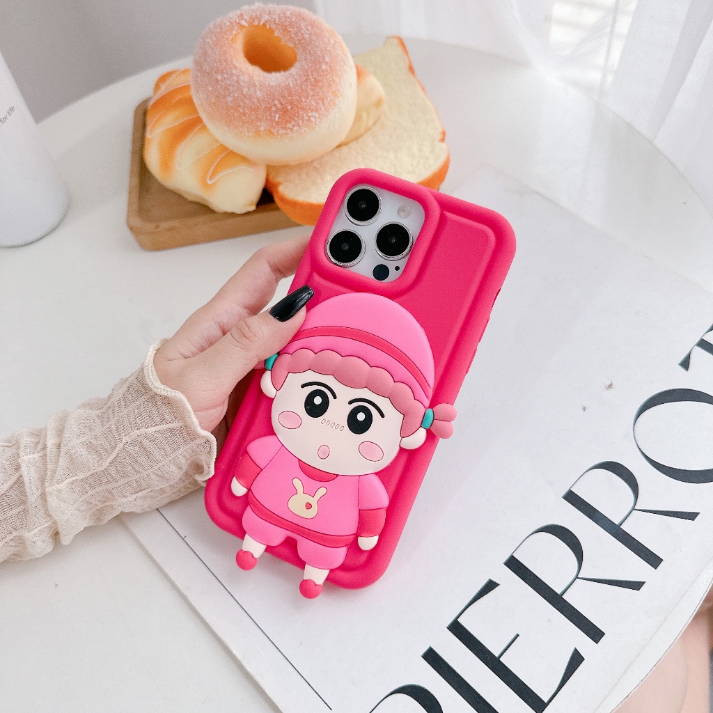 Ốp lưng iphone SU HỒNG DẺO HÌNH CÔ GÁI DỄ THƯƠNG7p/8p/x/x max/11/11prm/12prm/13prm/14prm