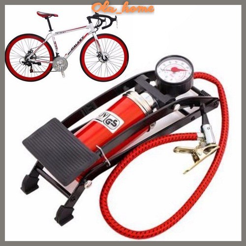 Bơm đạp chân mini ô tô xe hơi, xe máy, xe đạp và đồ gia dụng tiện lợi