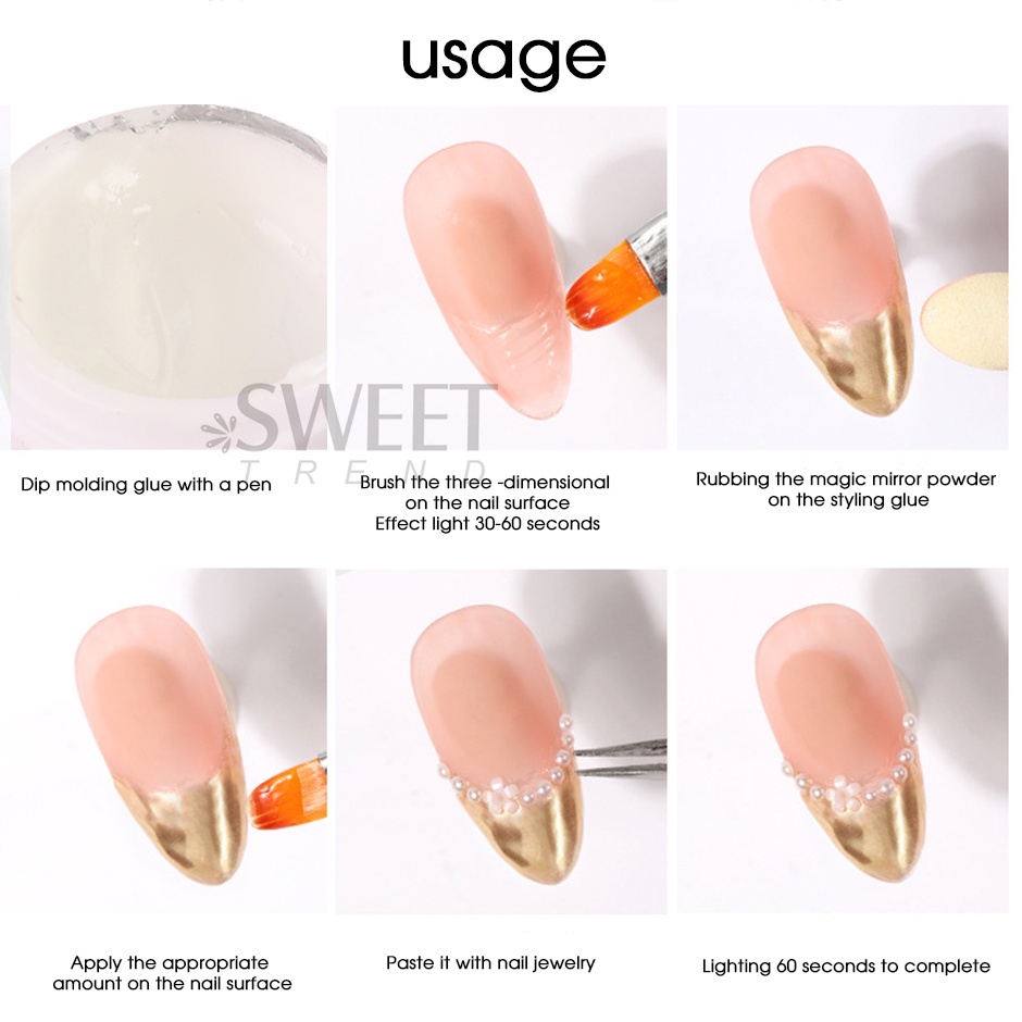 Gel Tráng Gương Trang Trí Móng Tay Nghệ Thuật 5ml
