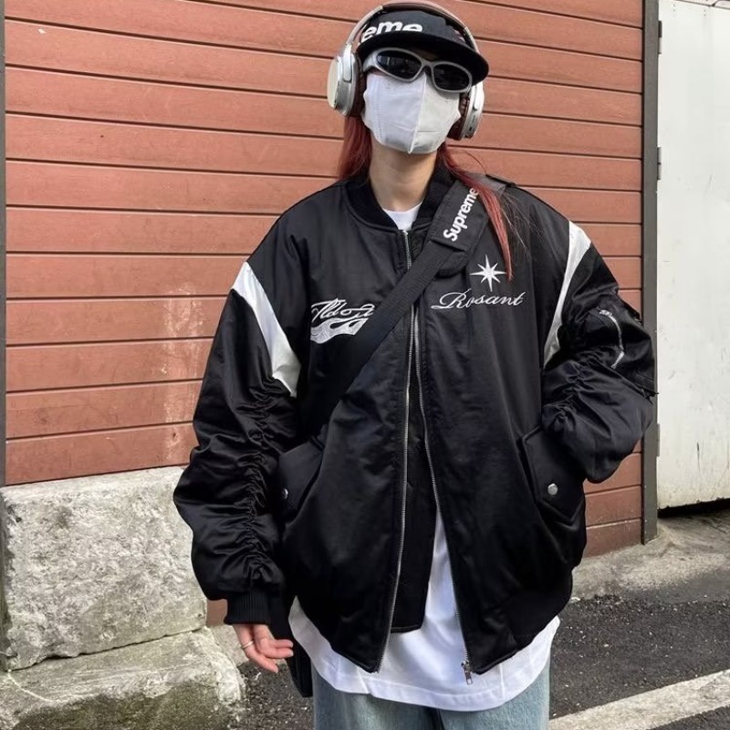 Evisnshi Áo Khoác bomber Phong Cách retro Thời Trang Cho Nam