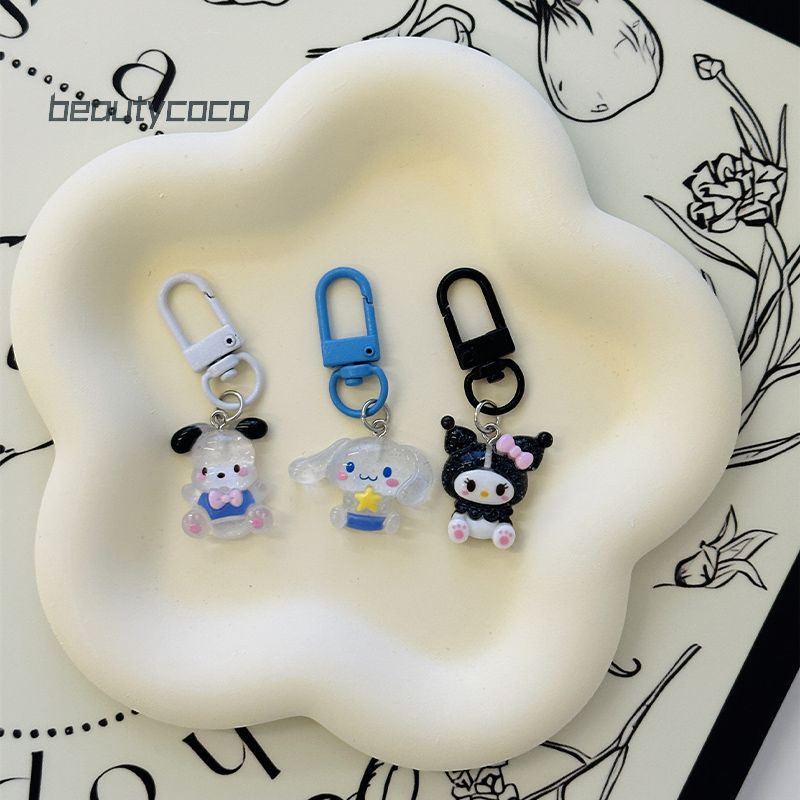 Beautycoco🍊Móc Khóa Nhựa Hình Cinnamoroll Kuromi Hoạt Hình Sanrio Dễ Thương