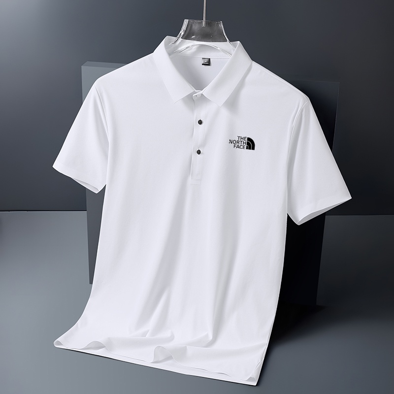 Áo Thun polo Tay Ngắn Màu Trơn In logo the north face Đơn Giản Thoáng Khí Nhanh Khô Size m-5xl