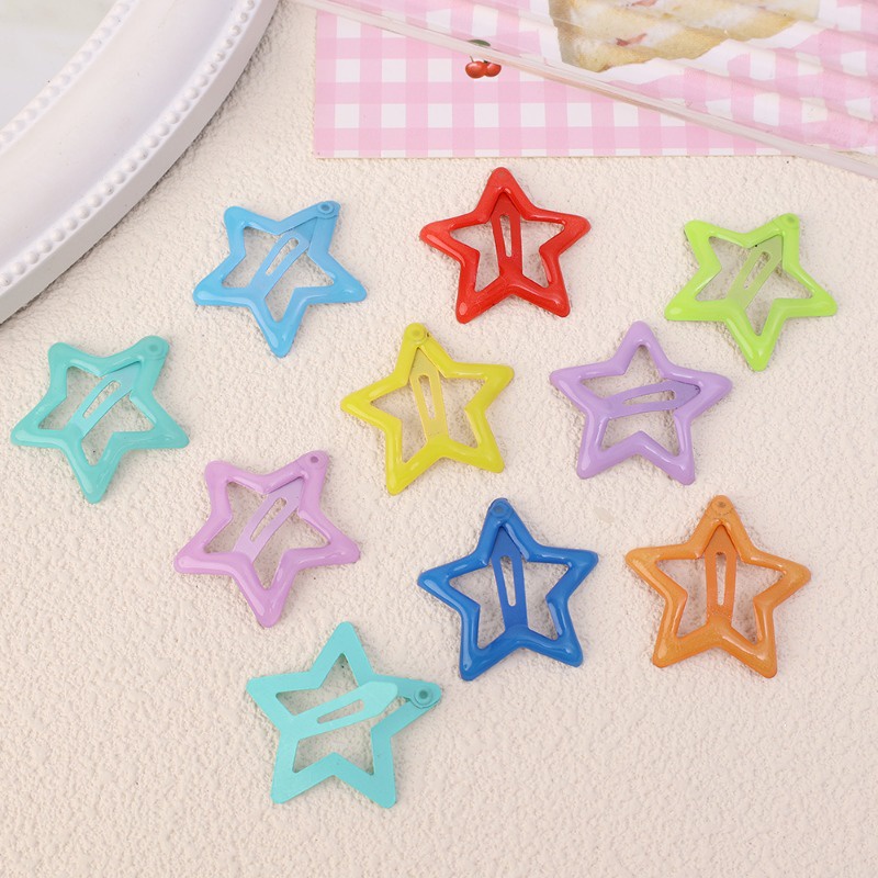 Kẹp Tóc bb barrettes y2k Hình Ngôi Sao Nhiều Màu Sắc Phong Cách Hàn Quốc Cho Nữ