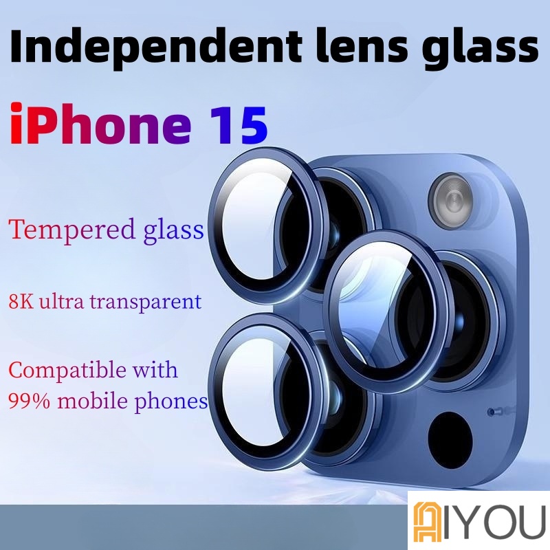 Bộ dán bảo vệ từng mắt camera bằng kim loại chống xước, chống lóa cho iphone 11 12 13 14 15 Pro Max