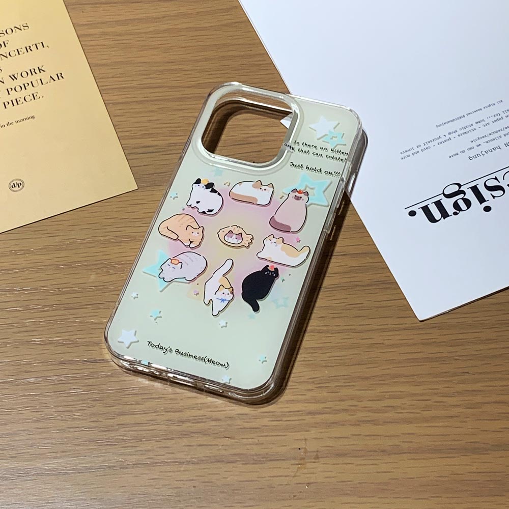 Vỏ Bao Da Điện Thoại Cứng In Hình Mèo Cho iphone 11 12 12pro 12promax 13 13pro 13promax 14 14pro 14promax Ốp