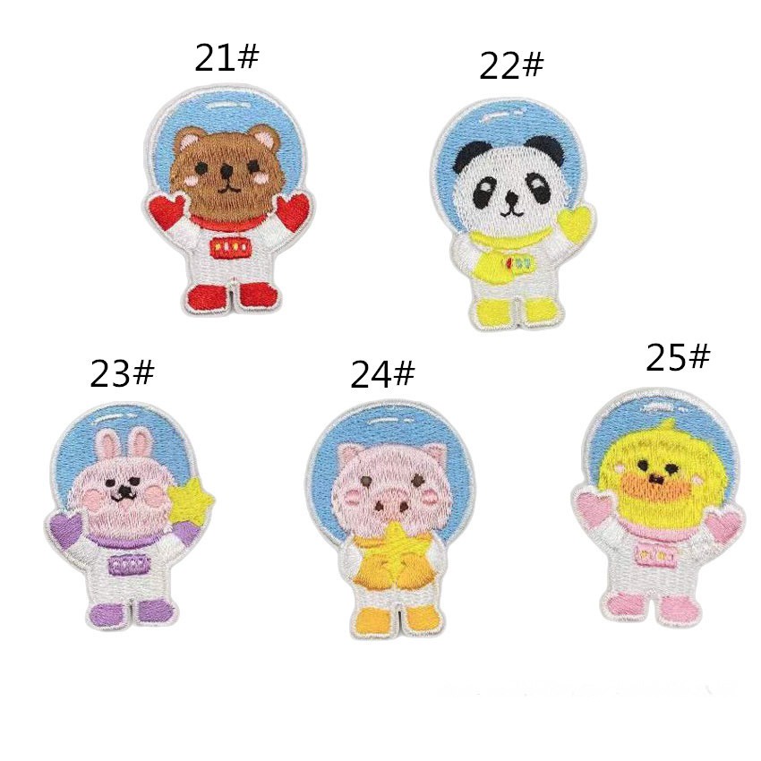 Miếng Dán Ủi Quần Áo Thêu Hình Phi Hành Gia Không Gian Hoạt Hình Dễ Thương