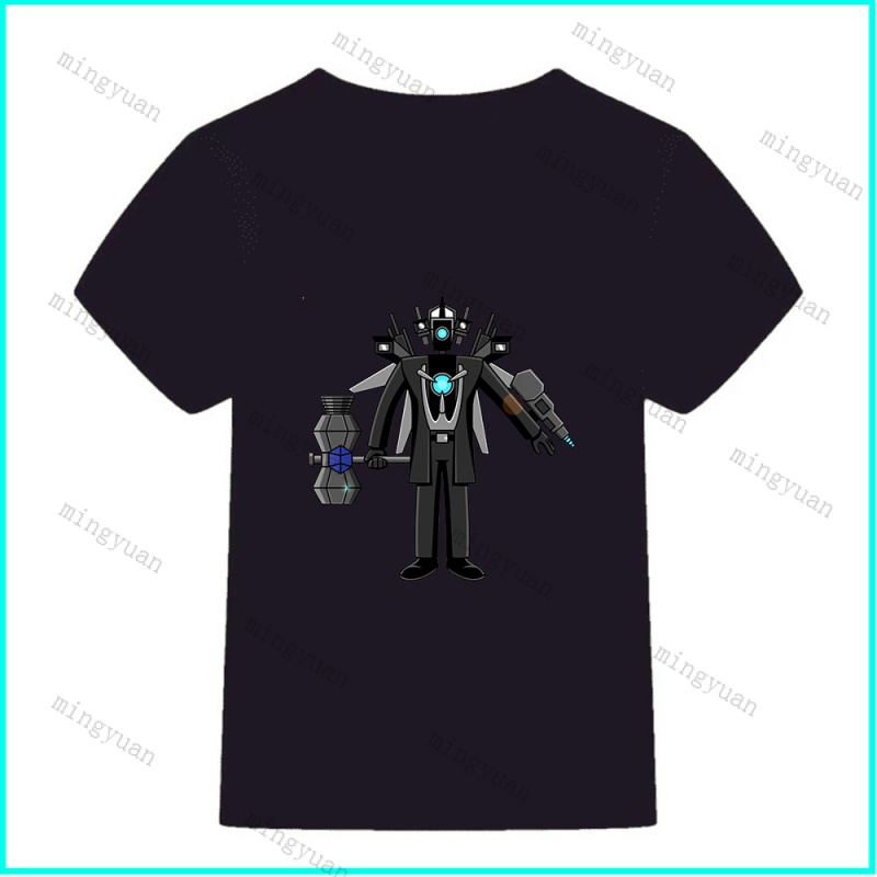Mingyuan titan cameraman nâng cấp skibidi toilet trẻ em t-shirt tshirt thường ngắn tay áo lỏng unisex thanh thiếu niên tee top