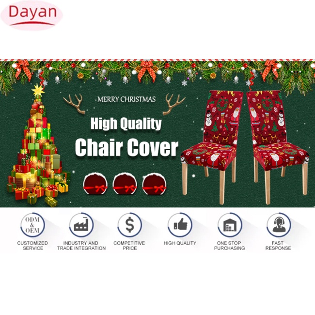 Vỏ Bọc Ghế Phong Cách Giáng Sinh Trang Trí Nội Thất