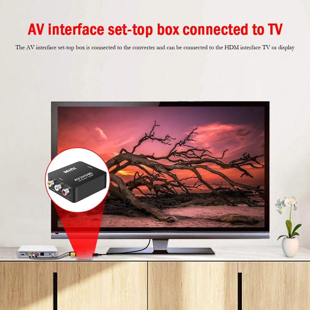 Bộ Chuyển Đổi Âm Thanh / video hd 1080p rca av Sang hdmi av2hdmi av Kèm Cáp usb