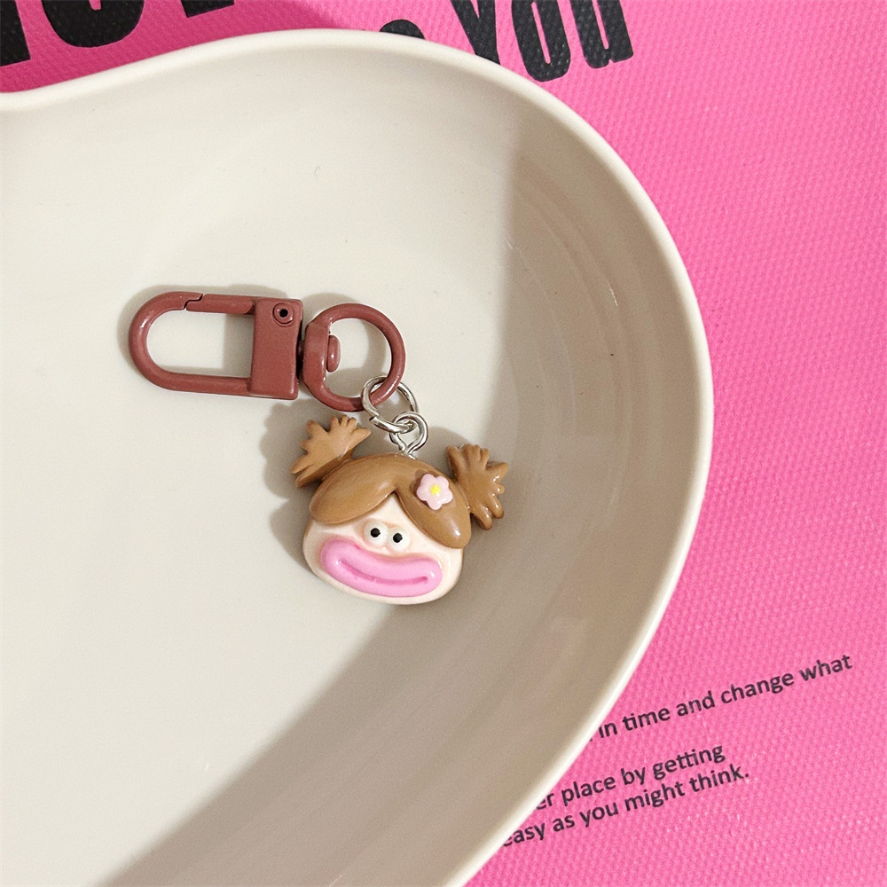Móc Chìa Khóa Hình Búp Bê Miệng To Dễ Thương
