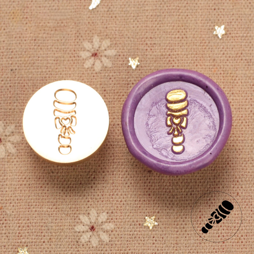 22mm Mini Brass Vintage Wax Stamp Creative Wax Stamp Head Dễ thương Stamp Firepaint Stamp DIY Thủ công mỹ nghệ Thư trang trí tem