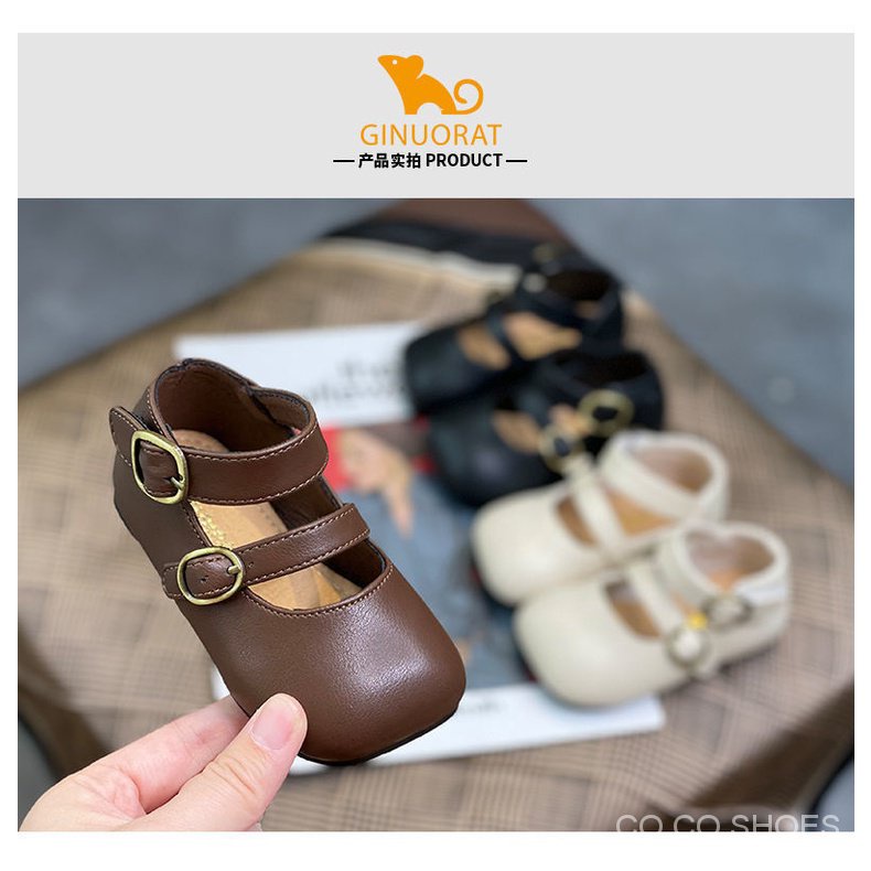 Giày Búp Bê Da Mềm Thời Trang Xuân Thu 2023 Cho Bé Gái