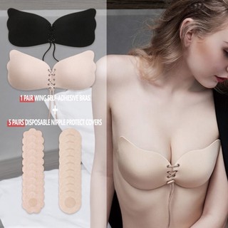 Set 1 Cặp Miếng Dán Nâng Ngực + 5 Cặp Miếng Dán Ngực Bằng silicone Tự Dính Dành Cho Nữ