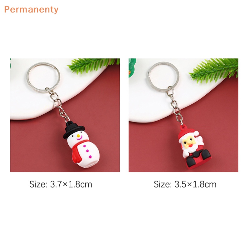 Móc Khóa Hình Ông Già Noel / Tuần Lộc Hoạt Hình 3d Bằng Silicon Dễ Thương