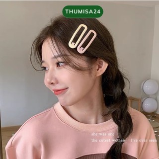 Kẹp tóc mái hình chữ nhật dễ thương phong cách Hàn Quốc kẹp tóc bản to thiết kế thời trang đơn giản