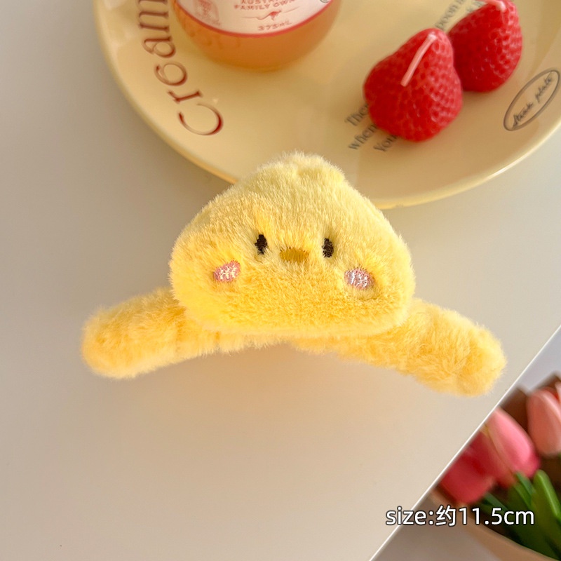 Kẹp Tóc Hình Chú Gấu / Cá Mập Bằng Lông Nhung Dễ Thương Xinh Xắn