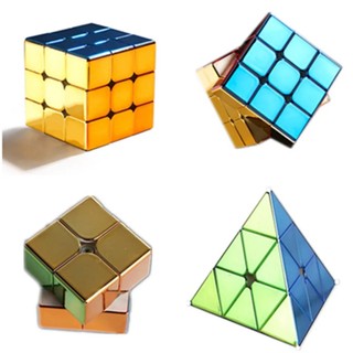 Shengshou Plating Magnetic 2x2 3x3 Pyramid Process Magic Cube Professional Speed Cube Cubo Magico Puzzle Toy For Kids Gift
