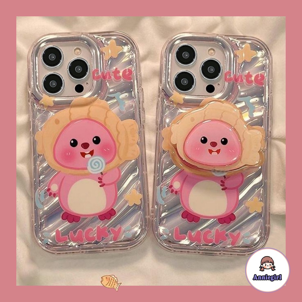 Hoạt Hình Ốp Điện Thoại tpu Mềm Kèm Giá Đỡ Họa Tiết Màu laser Cho iphone 11 15 14 pro max 13 pro max 12 iphone x xs xr 7 8 plus