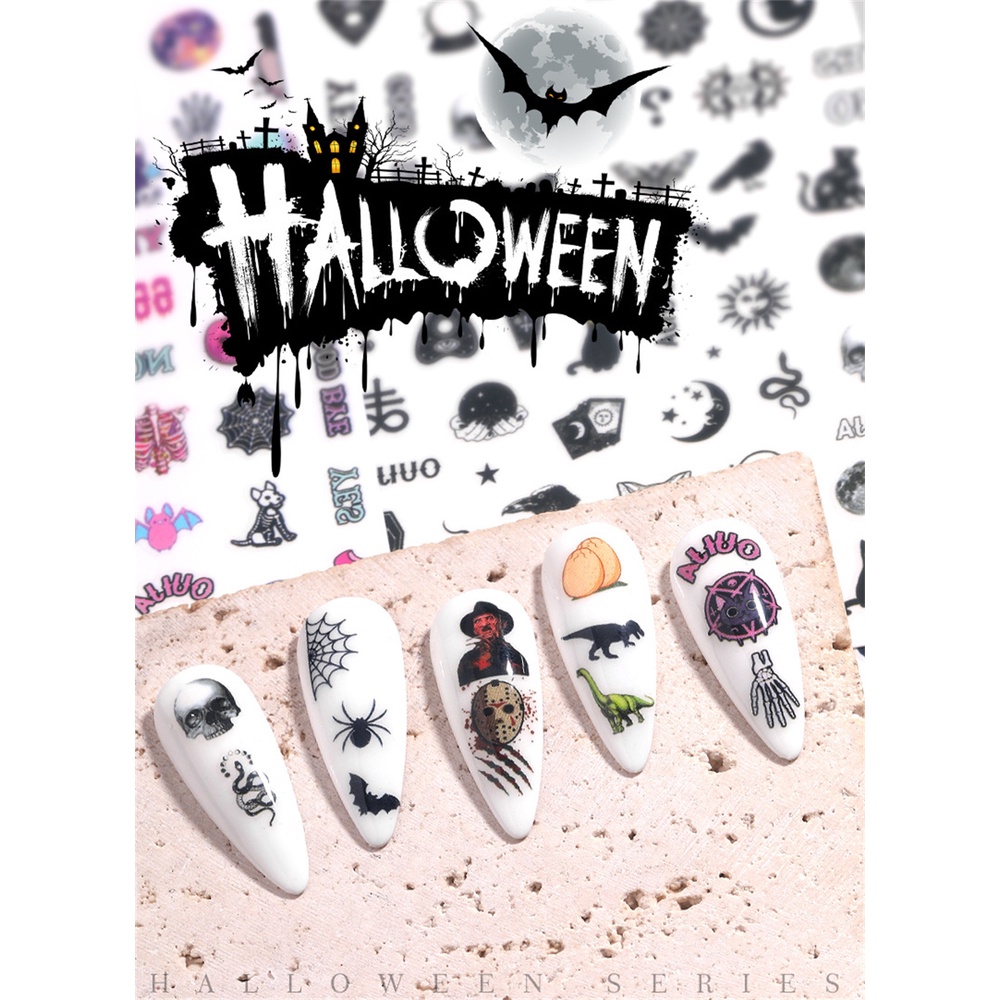 Miếng Dán Trang Trí Móng Tay Nghệ Thuật Độc Đáo Cho Tiệc halloween