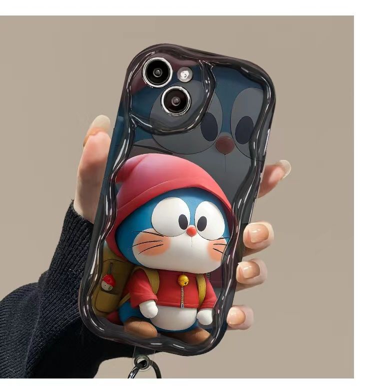 Dễ Thương Ốp Điện Thoại Cao Cấp In Hình doraemon Đáng Yêu Có Móc Treo Cho Iphone 7 / 8plus / x / xs / 11 / 12 / 13 / 14 / 15 / pro / max / promax / plus