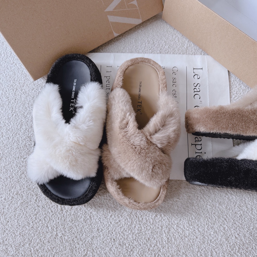 DÉP ĐẾ DA LÔNG QUAI CHÉO 3P - GD817266