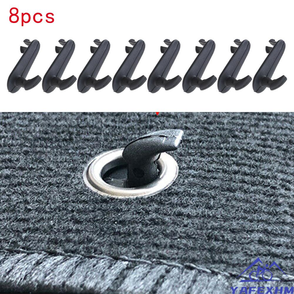 Bộ 8 Móc Treo Thảm Xe Hơi Bằng Nhựa Màu Đen Mới